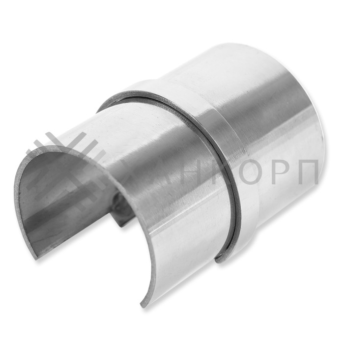 Муфта соединительная FOP-225 для поручня  круглого Ø42.4 мм с пазом, нержавейка/полированный