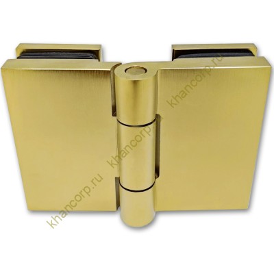 Петля Майя FDP-173 стекло-стекло 135˚-180˚, латунь/брашированное золото