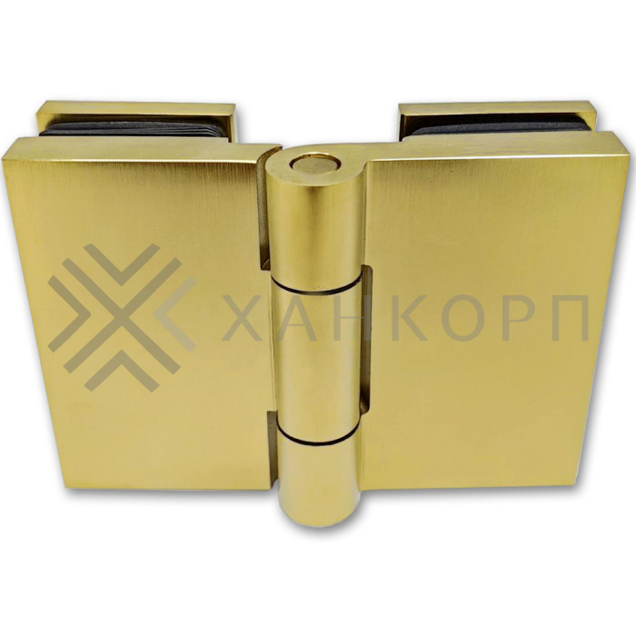 Петля Майя FDP-173 стекло-стекло 135˚-180˚, латунь/брашированное золото