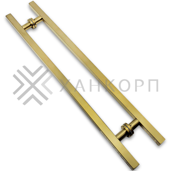 Ручка FKR-215 для стеклянной двери 25х25х800мм, нержавейка/брашированное золото