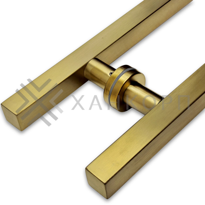 Ручка FKR-215 для стеклянной двери 25х25х800мм, нержавейка/брашированное золото