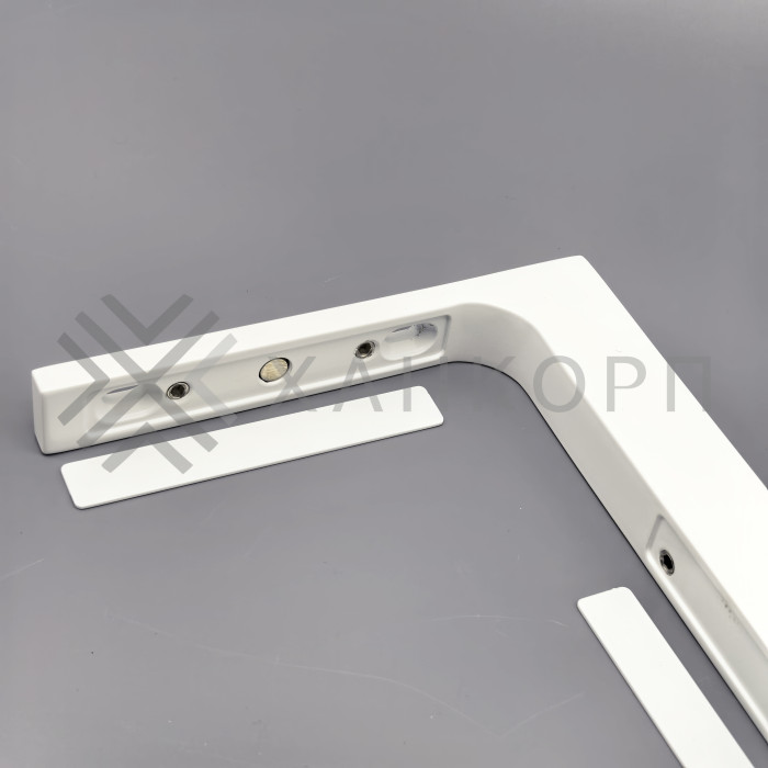 Угловой стабилизатор Диор FDK-5R стена-стекло 90˚ правый, нержавейка/белый