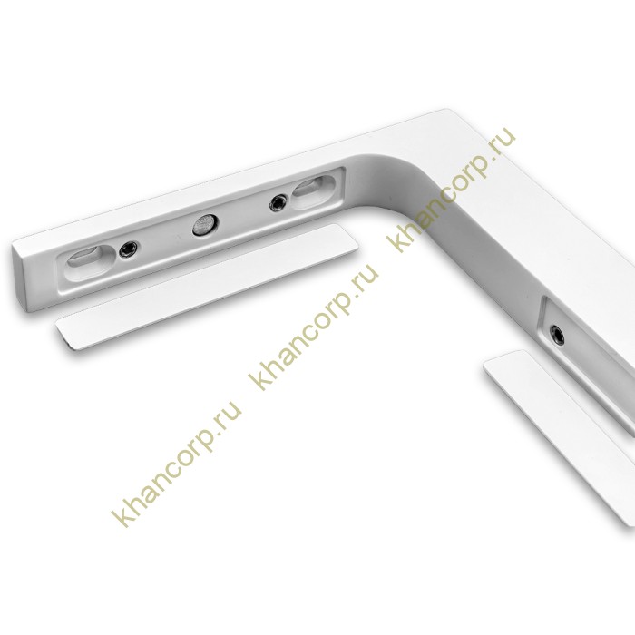 Угловой стабилизатор Диор FDK-5R стена-стекло 90˚ правый, нержавейка/белый