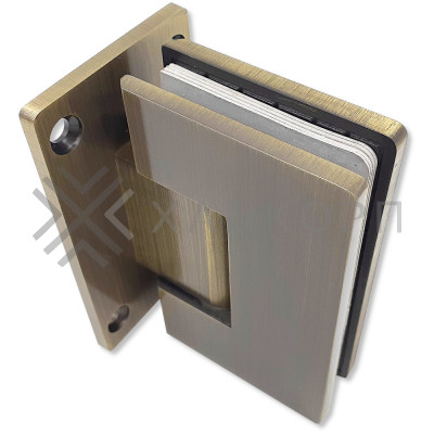 Петля Альфа α FDP-11 стена-стекло с центральным креплением, нержавейка/бронза