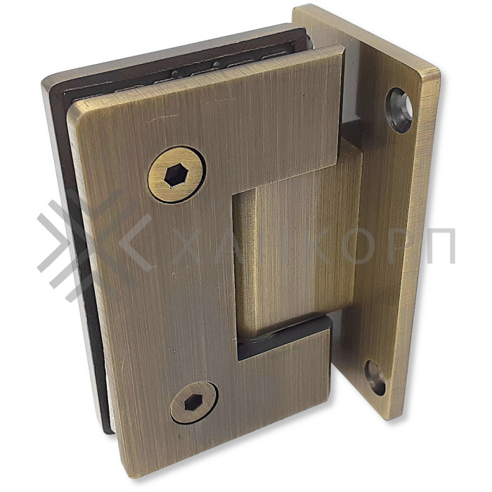 Петля Альфа α FDP-11 стена-стекло с центральным креплением, нержавейка/бронза