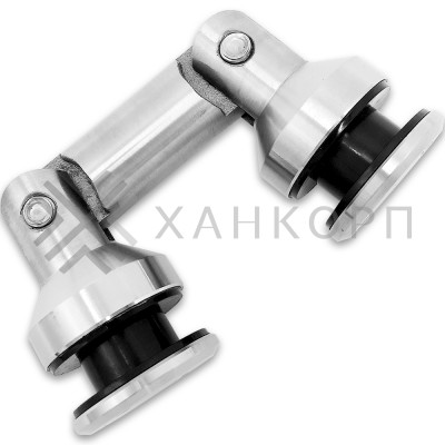 Точечное крепление FKK-70 стекло-стекло 52 мм регулируемое. Без зенковки, нержавейка/матовый