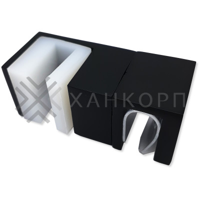 Нижняя направляющая FDS-33 двойная, нержавейка/черный