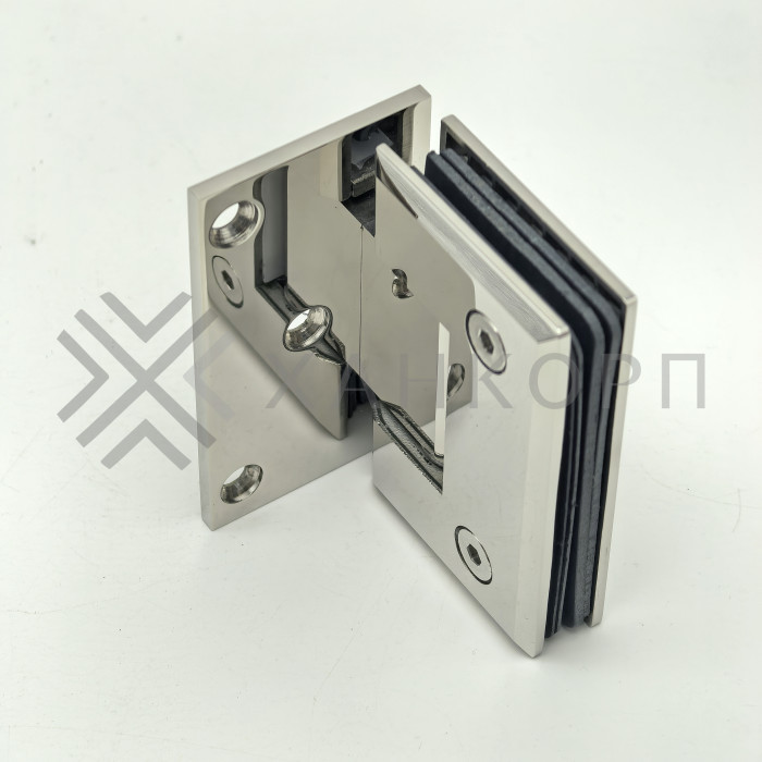 Петля Бета β FDP-20 стена-стекло с боковым креплением, нержавейка/полированный