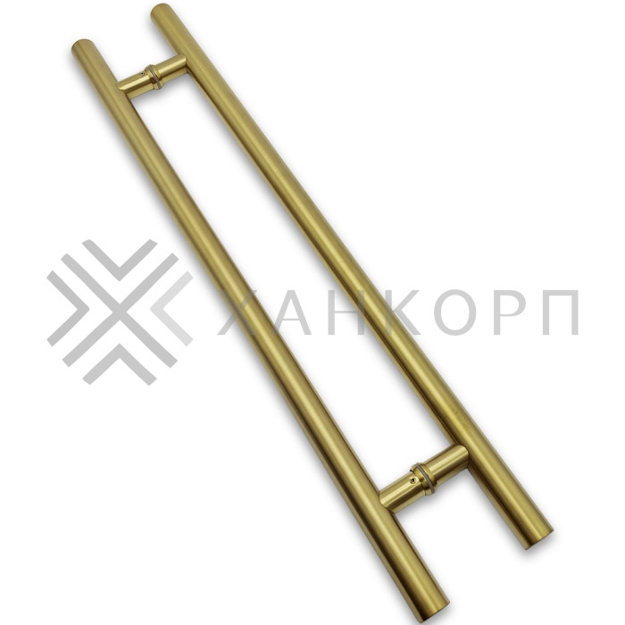 Ручка для стеклянных дверей FKR-201, 32x600х800 мм, нержавейка/брашированное золото