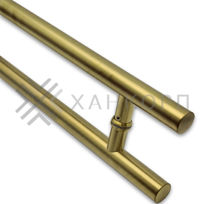 Ручка для стеклянных дверей FKR-201, 32x600х800 мм, нержавейка/брашированное золото