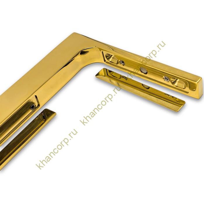 Угловой стабилизатор Диор FDK-5L стена-стекло 90˚ левый, нержавейка/золото