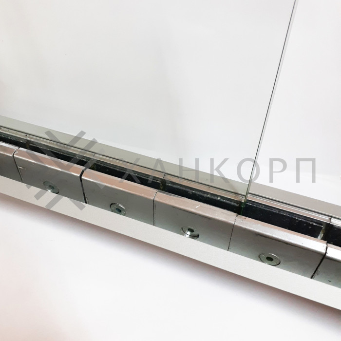 Профиль зажимной FKP-40 в сборе с крышкой, алюминий/анодированный