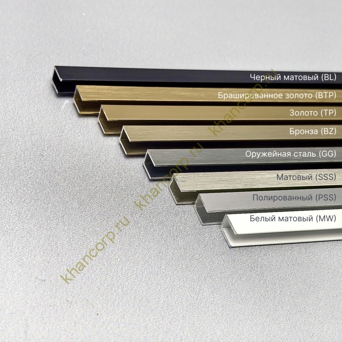 Профиль FDPA-51.22 для стекла 19х12х1,75, длина 2.2 м, алюминий/оружейная сталь