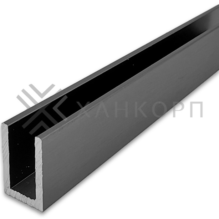 Профиль FDPA-51.22 для стекла 19х12х1,75, длина 2.2 м, алюминий/оружейная сталь
