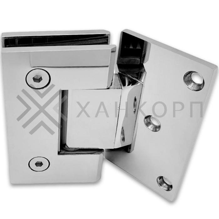 Петля Альфа α FDP-16 стена-стекло 135°, нержавейка/полированный