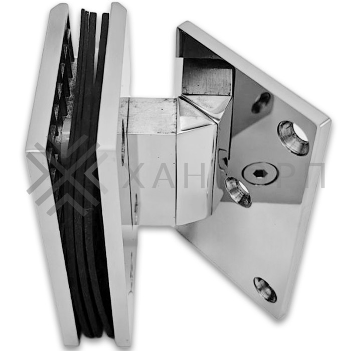 Петля Альфа α FDP-16 стена-стекло 135°, нержавейка/полированный