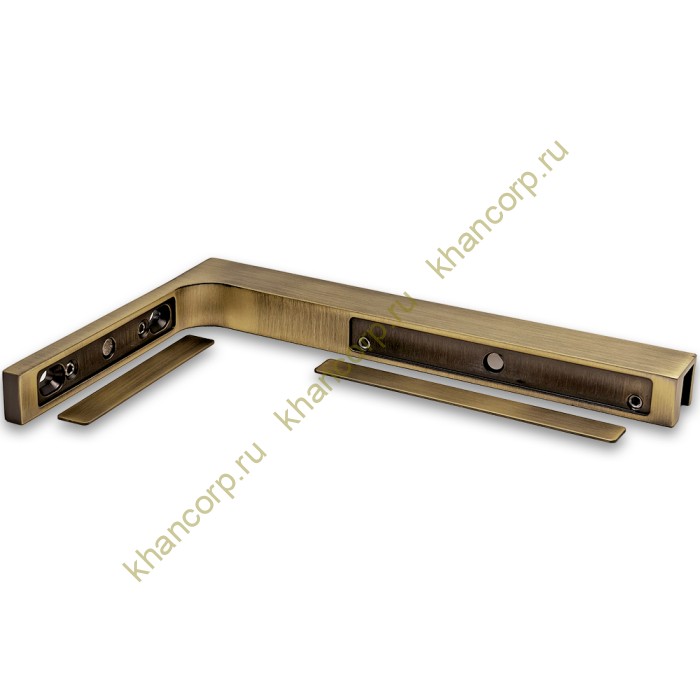 Угловой стабилизатор FDK-5R Диор стена-стекло 90˚ правый, нержавейка/бронза