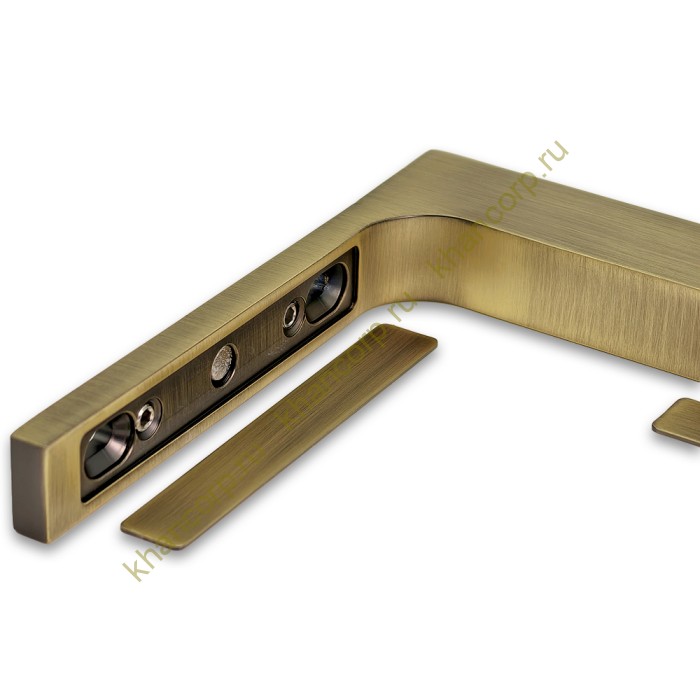 Угловой стабилизатор FDK-5R Диор стена-стекло 90˚ правый, нержавейка/бронза