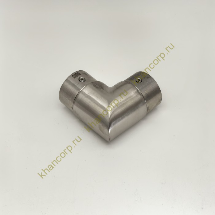 Отвод для поручня FOP-48p.07 угловой 90° с пазом, Ø48.3 мм, GRIT 320, нержавейка/матовый