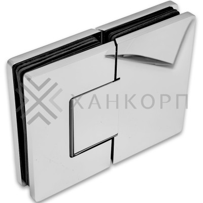 Петля Афина FDP-132 стекло-стекло 180˚, латунь/хром