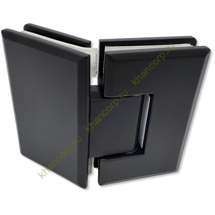 Петля Бета β FDP-24E стекло-стекло 135˚, нержавейка/черный