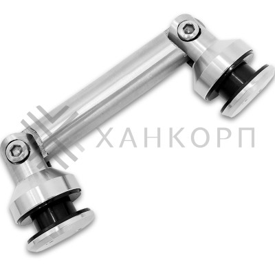 Точечное крепление FKK-72 стекло-стекло 103 мм регулируемое. Без зенковки, нержавейка/матовый