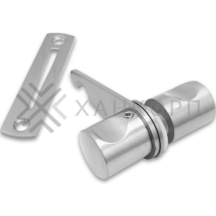 Защелка сантехническая FDA-88L стекло-стена левая, нержавейка/матовый