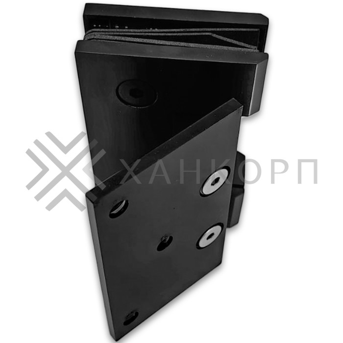 Петля Альфа α FDP-16 стена-стекло 135°, нержавейка/черный