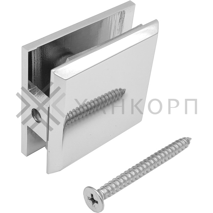 Коннектор Бета β FDK-22 стена-стекло 90˚, нержавейка/полированный