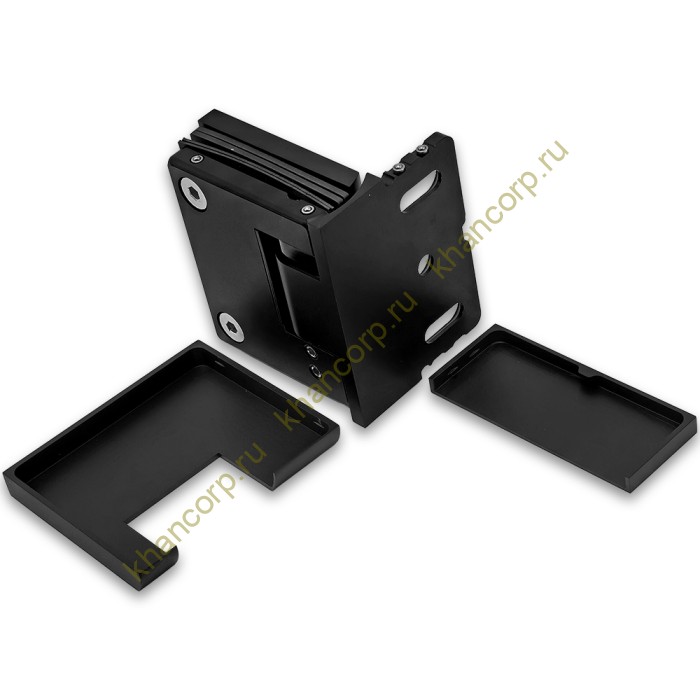 Петля Фурия FDP-240L стена-стекло 90° левая, с подъемным механизмом, латунь/черный