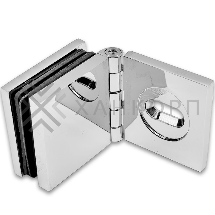 Коннектор Пегас FDK-100 стена-стекло 0°-180°, латунь/хром