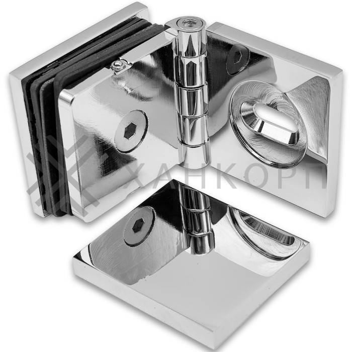Коннектор Пегас FDK-100 стена-стекло 0°-180°, латунь/хром