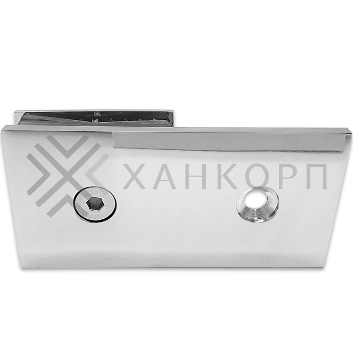 Коннектор Бета β FDK-25 стена-стекло 180˚ с пластиной, цинк/хром