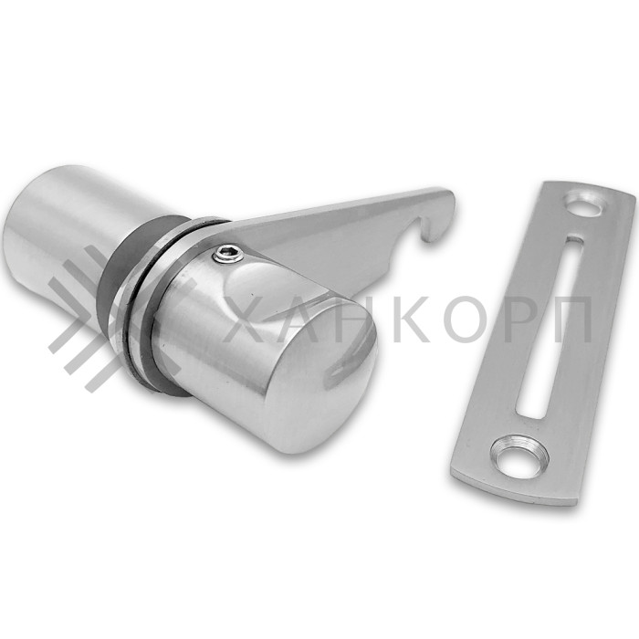 Защелка сантехническая FDA-88R стекло-стена правая, нержавейка/матовый