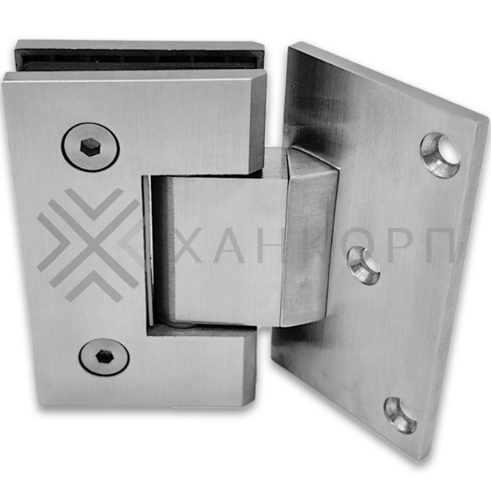 Петля Альфа α FDP-16 стена-стекло 135°, нержавейка/матовый