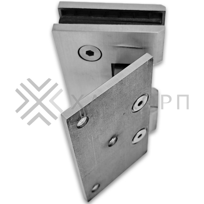 Петля Альфа α FDP-16 стена-стекло 135°, нержавейка/матовый