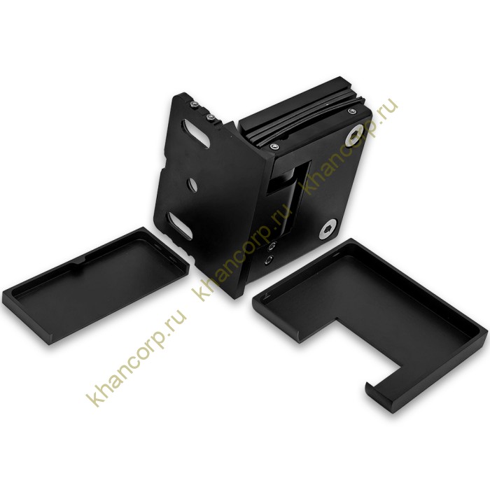 Петля Фурия FDP-240R стена-стекло 90° правая, с подъемным механизмом, латунь/черный