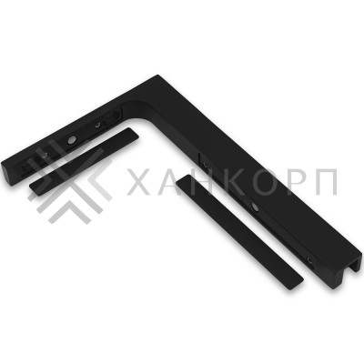 Угловой стабилизатор Диор FDK-5R стена-стекло 90˚ правый, нержавейка/черный