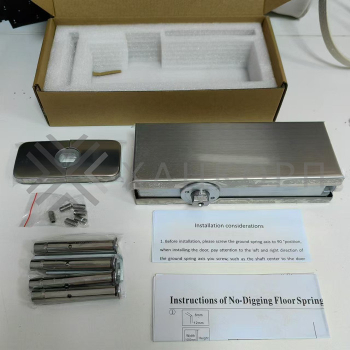 Петля с доводчиком. FKD-05 нагрузка от 60 до 100 кг, нержавейка/матовый