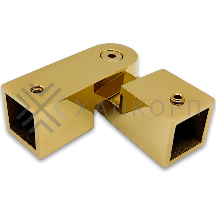Соединитель FDC-57 трубы 15х15 регулируемый 90°-180°, нержавейка/золото