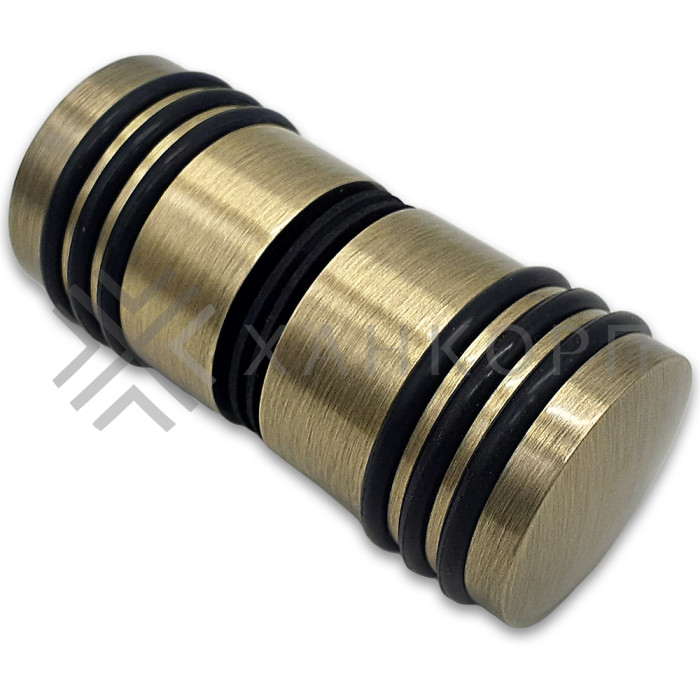 Ручка кноб Йота FDR-141 с одним резиновым торцом, латунь/бронза