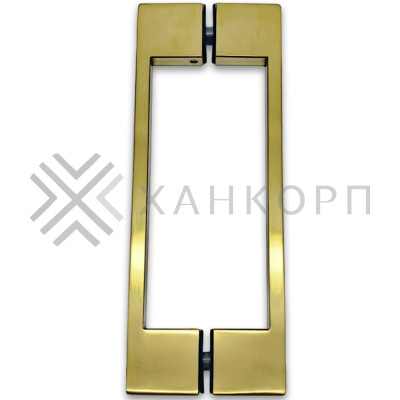 Ручка скоба FDR-90, 10х15х220х1.0 мм, нержавейка/брашированное золото