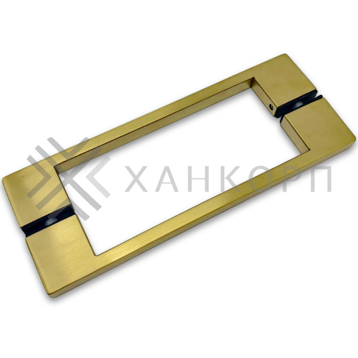 Ручка скоба FDR-90, 10х15х220х1.0 мм, нержавейка/брашированное золото