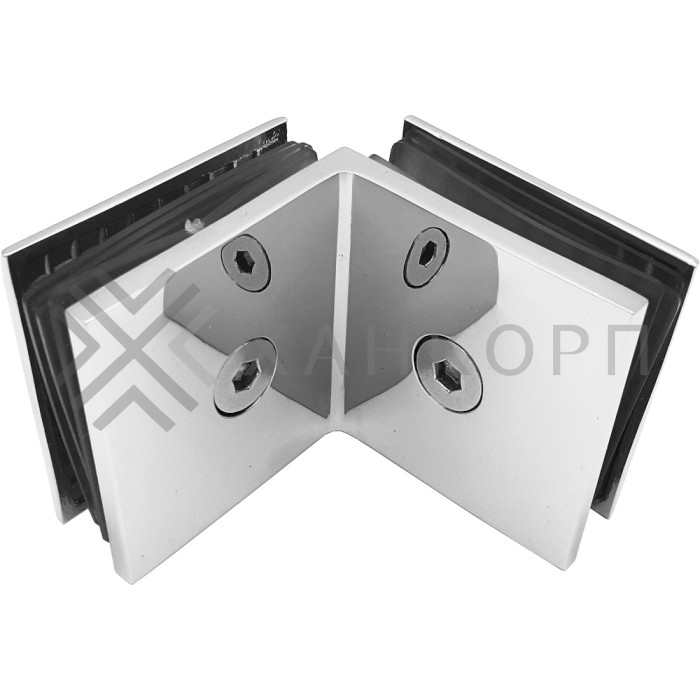 Коннектор Бета β FDK-24 стекло-стекло 90˚ нержавейка/полированный