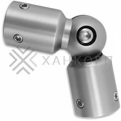 Соединитель FDC-13 трубы 19 90°-180°, нержавейка/матовый