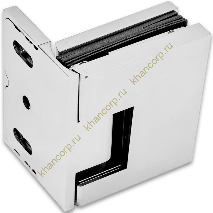 Петля Фурия FDP-240L стена-стекло 90° левая, с подъемным механизмом, латунь/хром