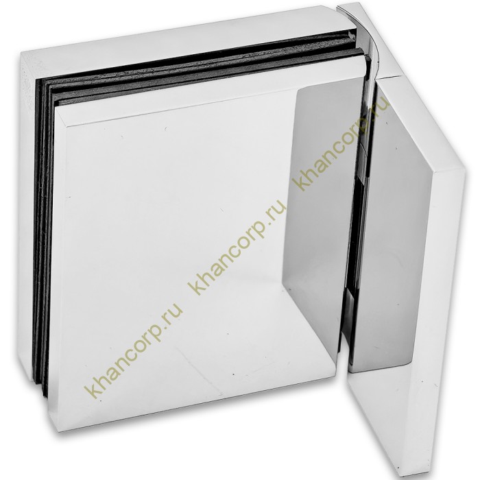 Петля Фурия FDP-240L стена-стекло 90° левая, с подъемным механизмом, латунь/хром