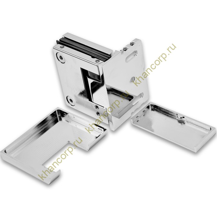 Петля Фурия FDP-240L стена-стекло 90° левая, с подъемным механизмом, латунь/хром