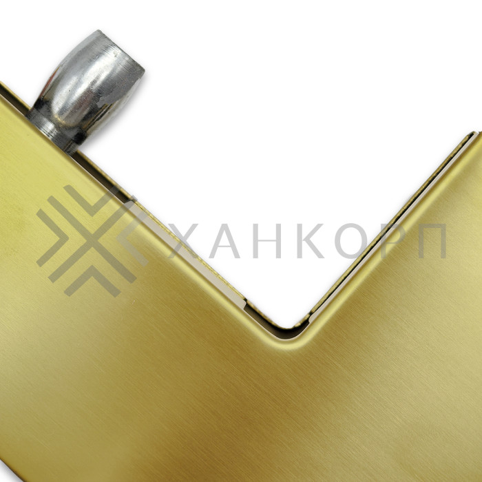 Фитинг угловой FKF-22, соединительный с осью, нержавейка/брашированное золото