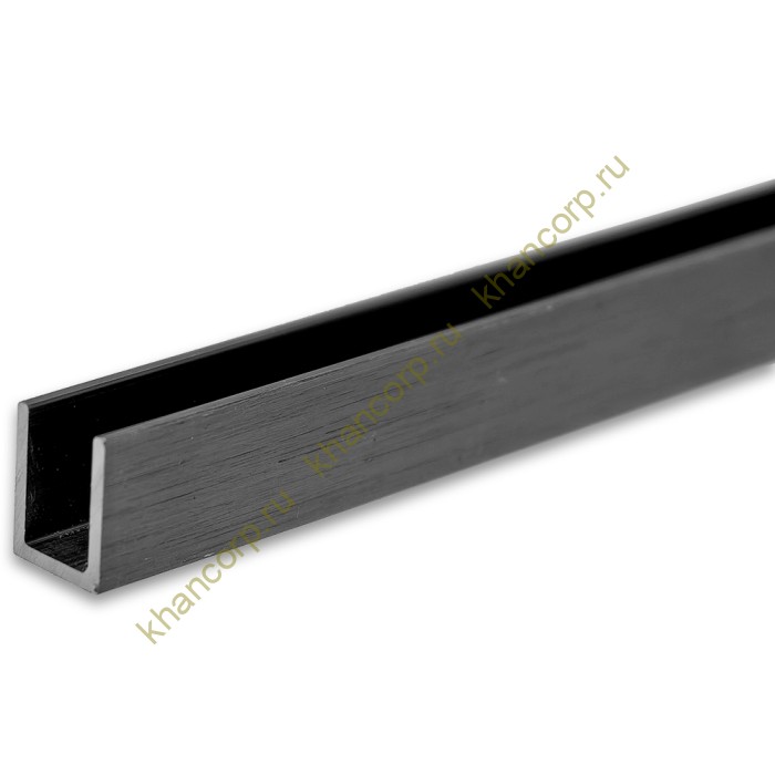 Профиль для стекла и зеркал FSZP-10.3 толщиной 4 мм, длина 3 метра, алюминий/оружейная сталь